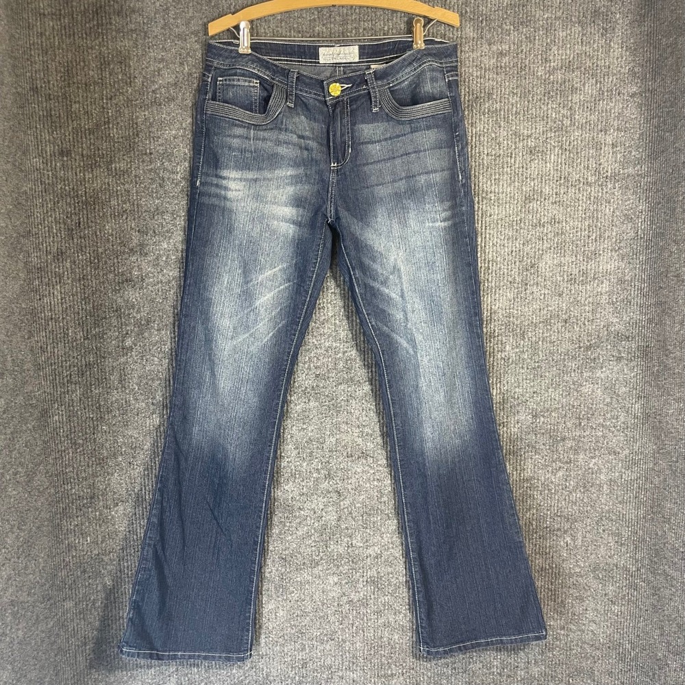 Y2K Phat Fashions Jeans Juniors 11 Cat Bootcut Silver Label‎ Denim Streetwear